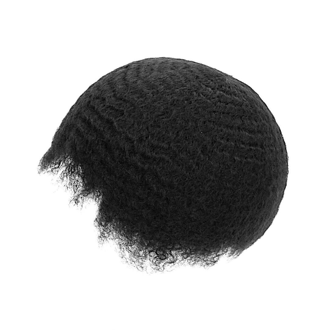black ripple wave hair unit reusable manweave